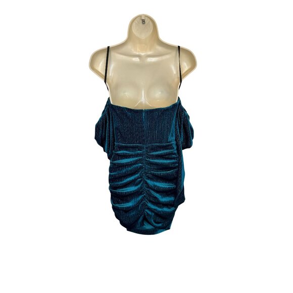 Michael Costello x REVOLVE Libra Mini Dress Turquoise NWT - Size S - Picture 7 of 8